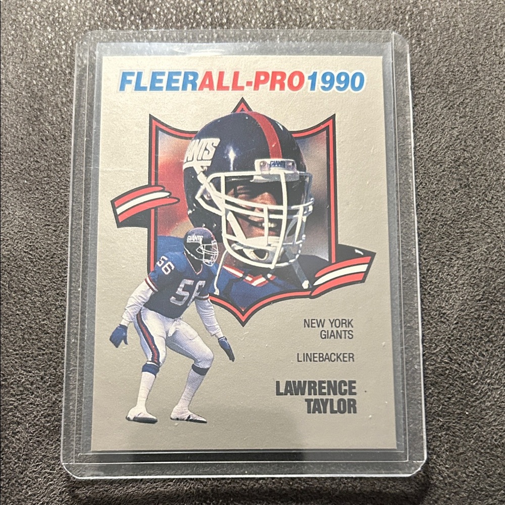 Fleer All-Pro 1990 Football Trading Card - Blue